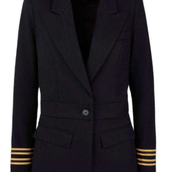 Smythe Hybrid Military Blazer, Size 12, Black - Picture 6 of 8